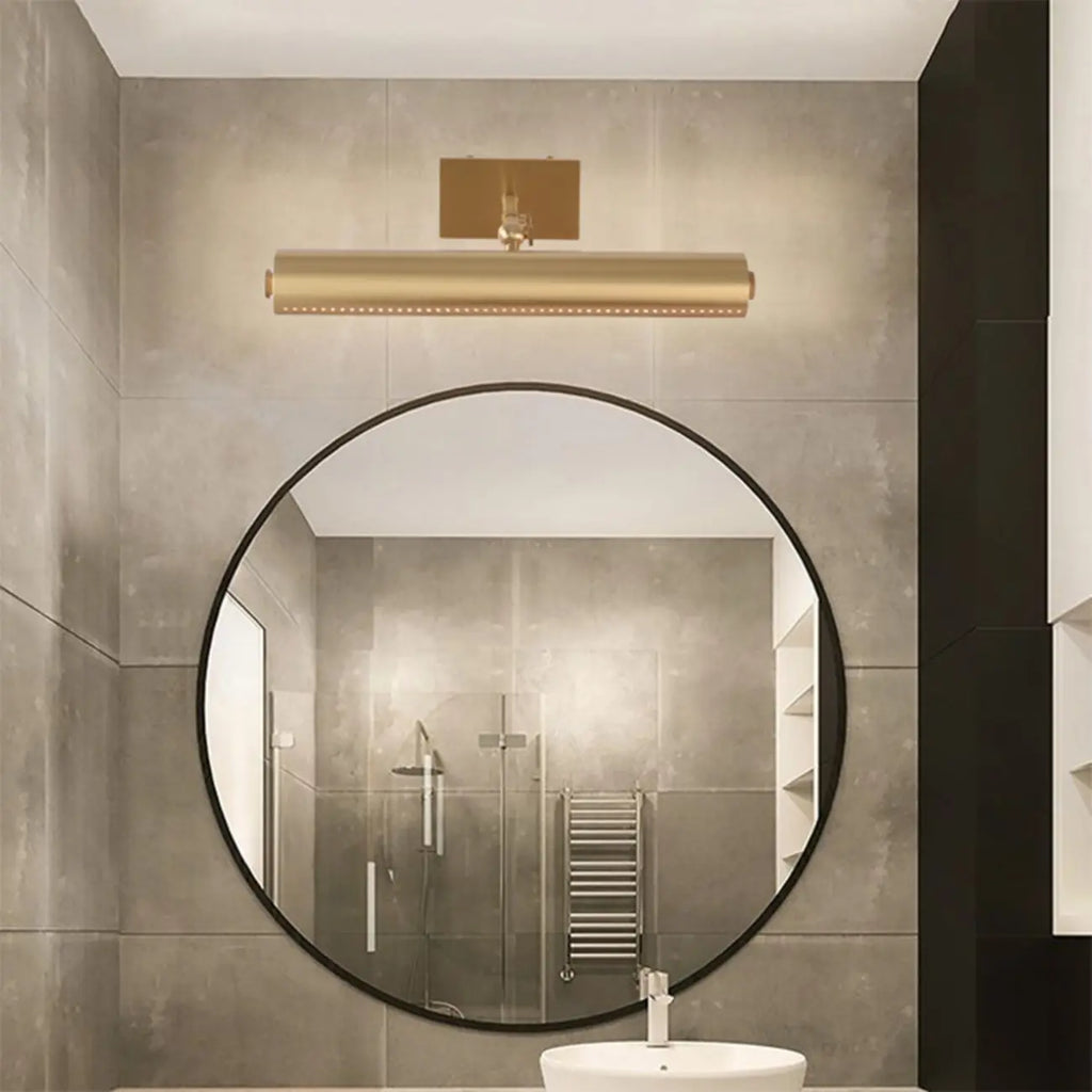 Applique murale LED moderne droite à 2 lumières avec abat-jour en cuivre