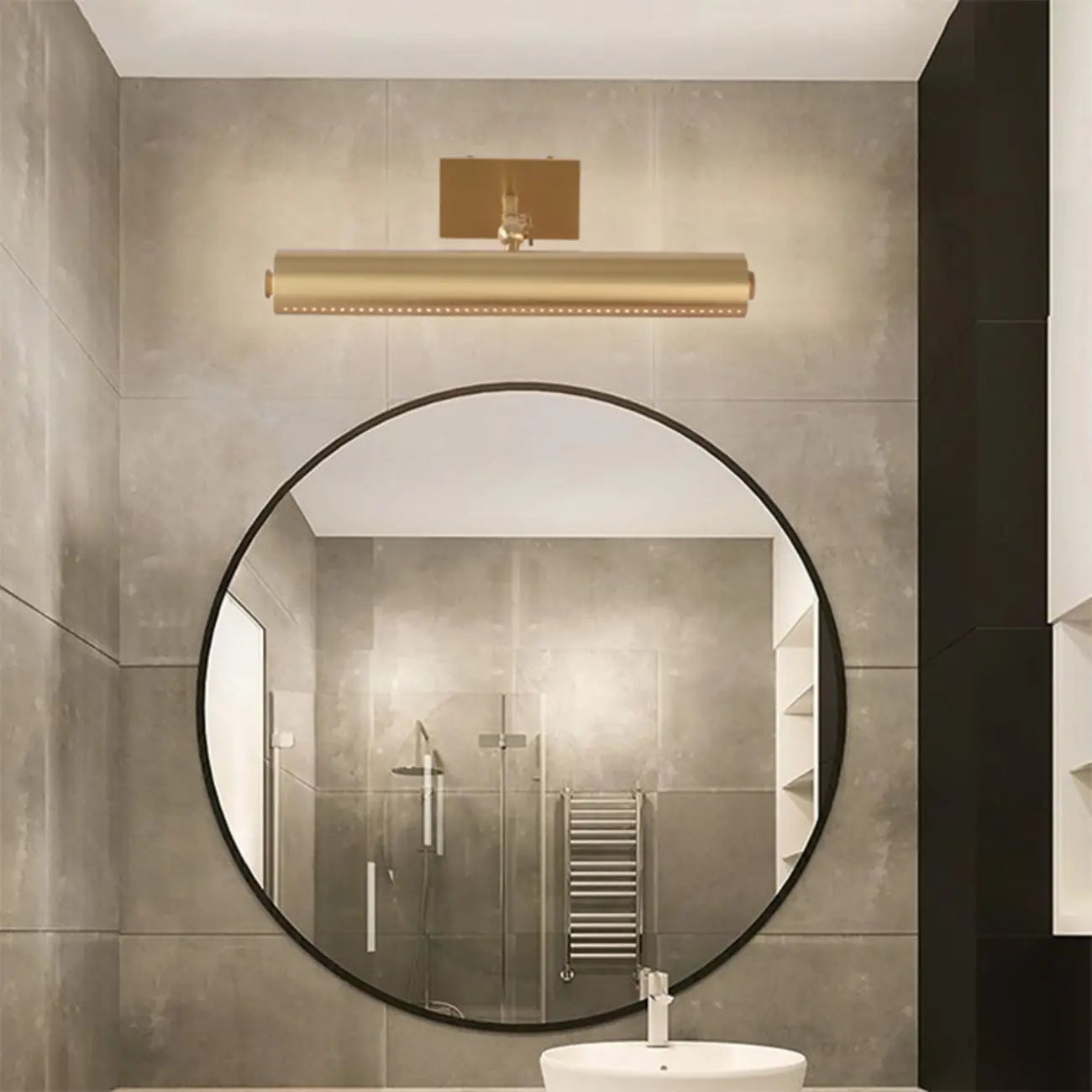 Applique murale LED moderne droite à 2 lumières avec abat-jour en cuivre