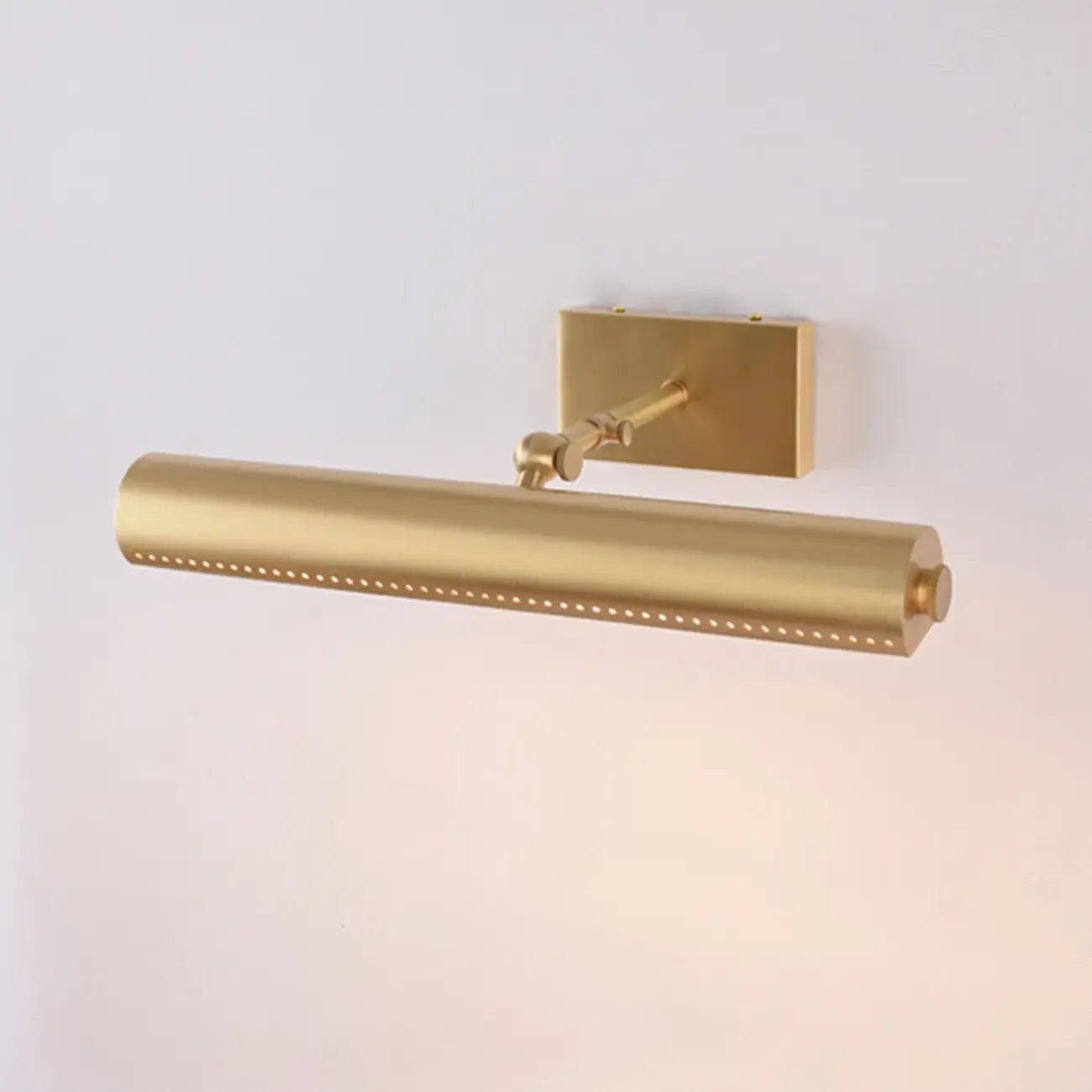 Applique murale LED moderne droite à 2 lumières avec abat-jour en cuivre