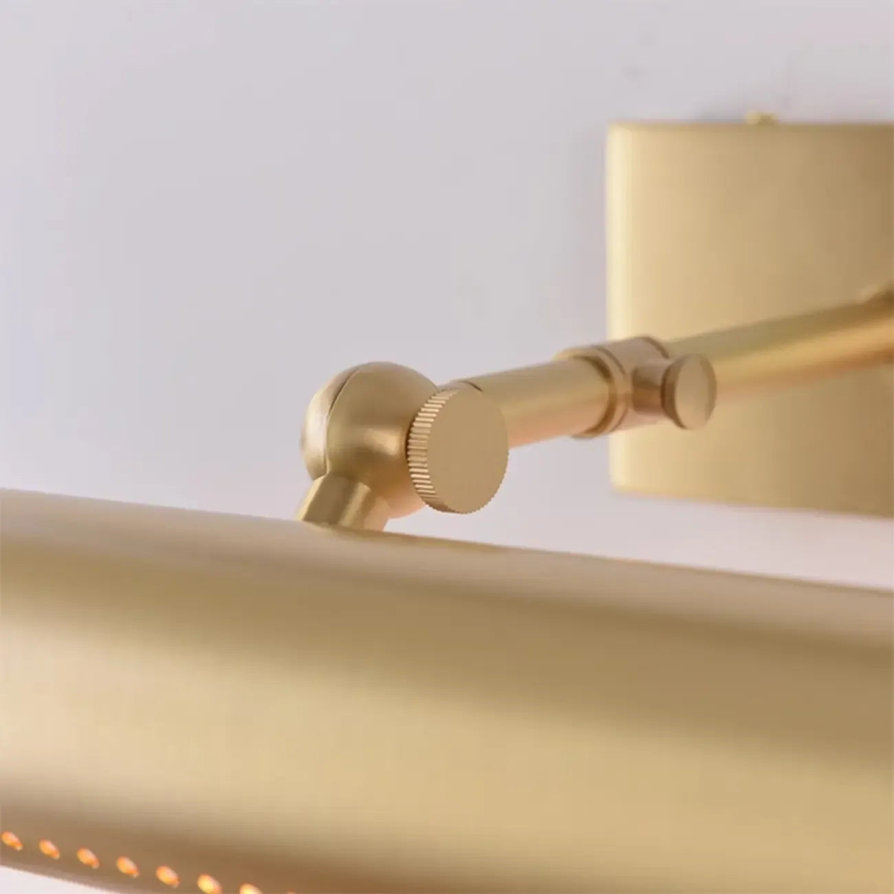 Applique murale LED moderne droite à 2 lumières avec abat-jour en cuivre