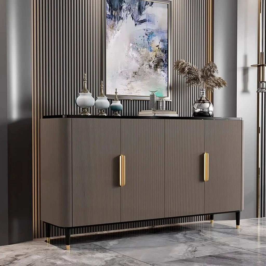 Meuble d'appoint glamour en bois de 35,5 cm pour la décoration du salon
