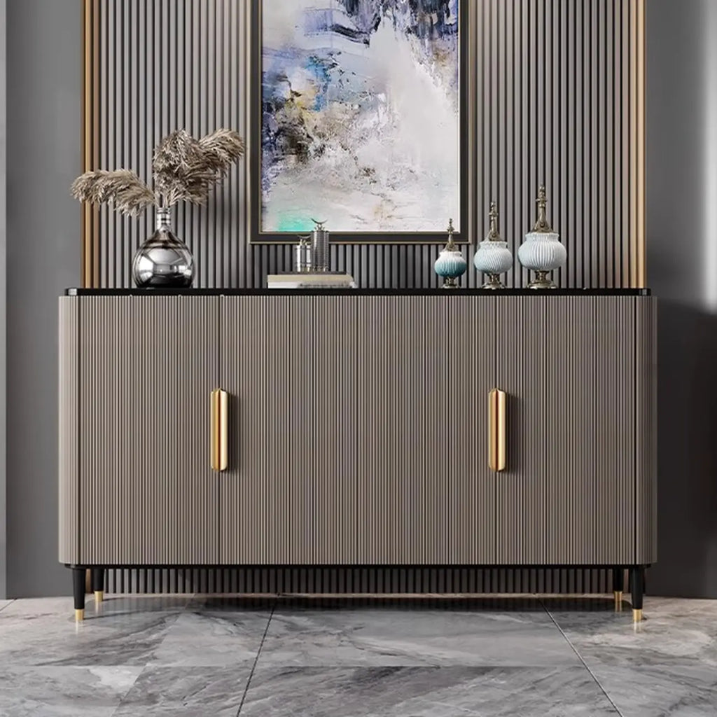 Meuble d'appoint glamour en bois de 35,5 cm pour la décoration du salon