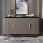 Meuble d'appoint glamour en bois de 35,5 cm pour la décoration du salon