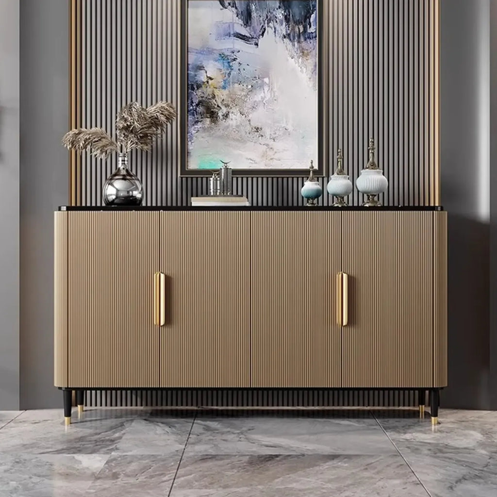 Meuble d'appoint glamour en bois de 35,5 cm pour la décoration du salon