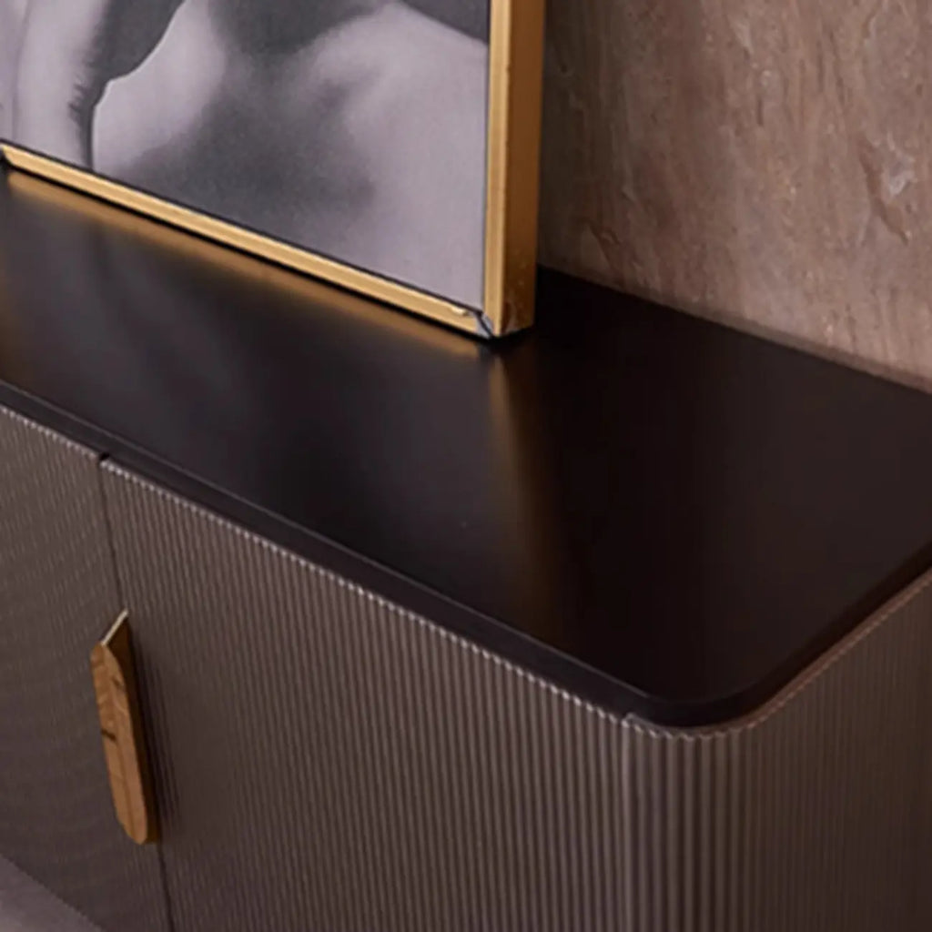 Meuble d'appoint glamour en bois de 35,5 cm pour la décoration du salon