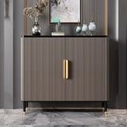 Meuble d'appoint glamour en bois de 35,5 cm pour la décoration du salon