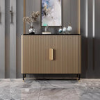 Meuble d'appoint glamour en bois de 35,5 cm pour la décoration du salon