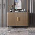 Meuble d'appoint glamour en bois de 35,5 cm pour la décoration du salon