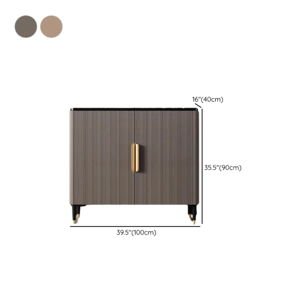 Meuble d'appoint glamour en bois de 35,5 cm pour la décoration du salon