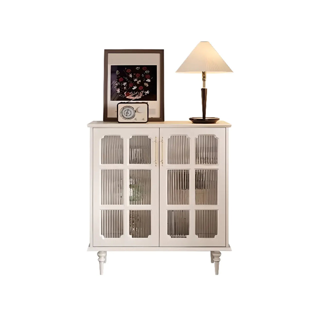 Meuble d'appoint noir moderne pour salon avec porte vitrée
