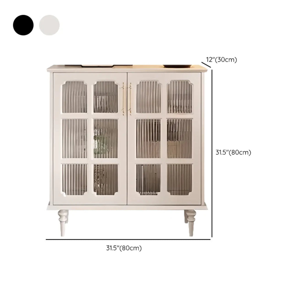 Meuble d'appoint noir moderne pour salon avec porte vitrée