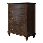 Commode élégante en bois de frêne, autoportante, à 5 tiroirs