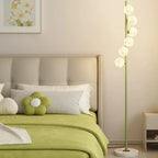 Lampadaire minimaliste à 6 lumières avec abat-jour en verre globe ajustable