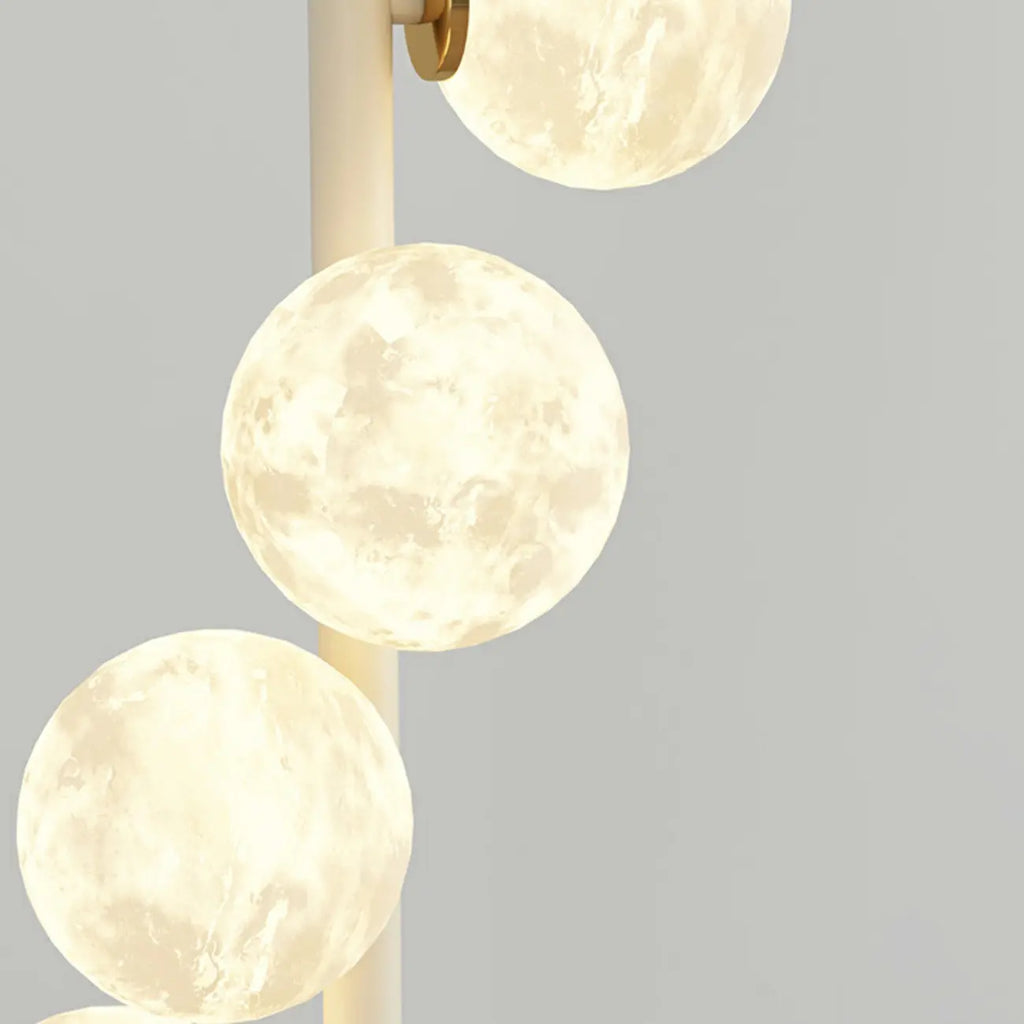 Lampadaire minimaliste à 6 lumières avec abat-jour en verre globe ajustable