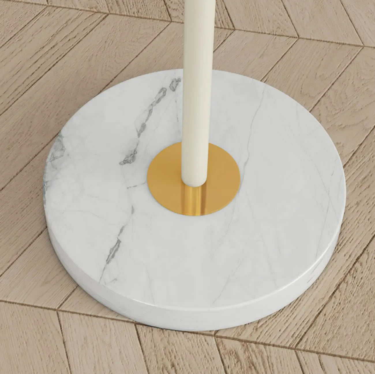 Lampadaire minimaliste à 6 lumières avec abat-jour en verre globe ajustable