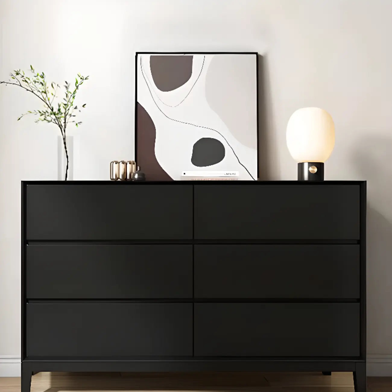 Commode double horizontale moderne en bois massif