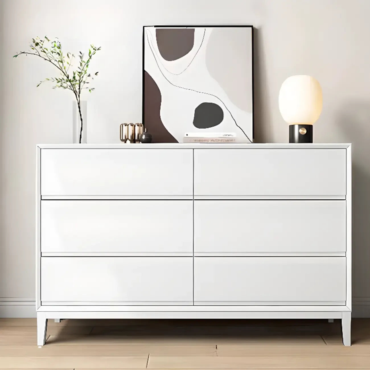 Commode double horizontale moderne en bois massif