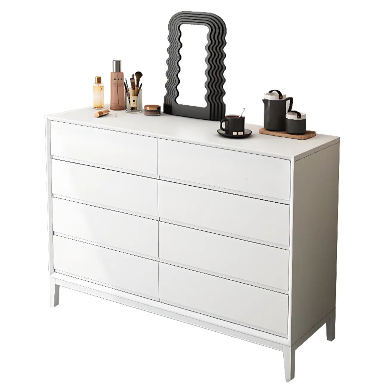 Commode double horizontale moderne en bois massif