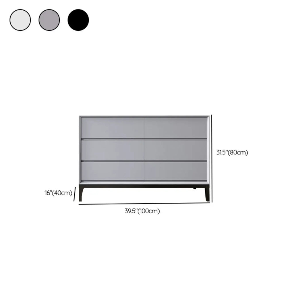 Commode double horizontale moderne en bois massif