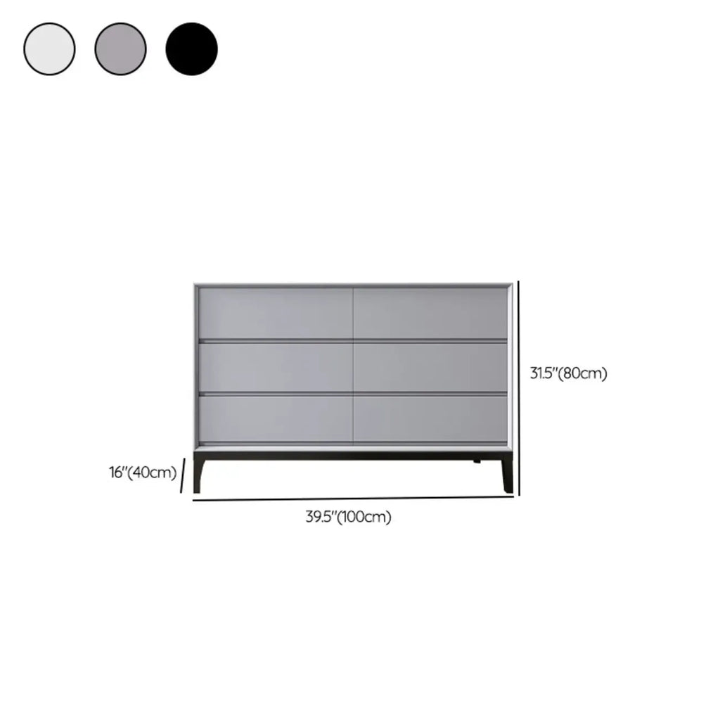 Commode double horizontale moderne en bois massif