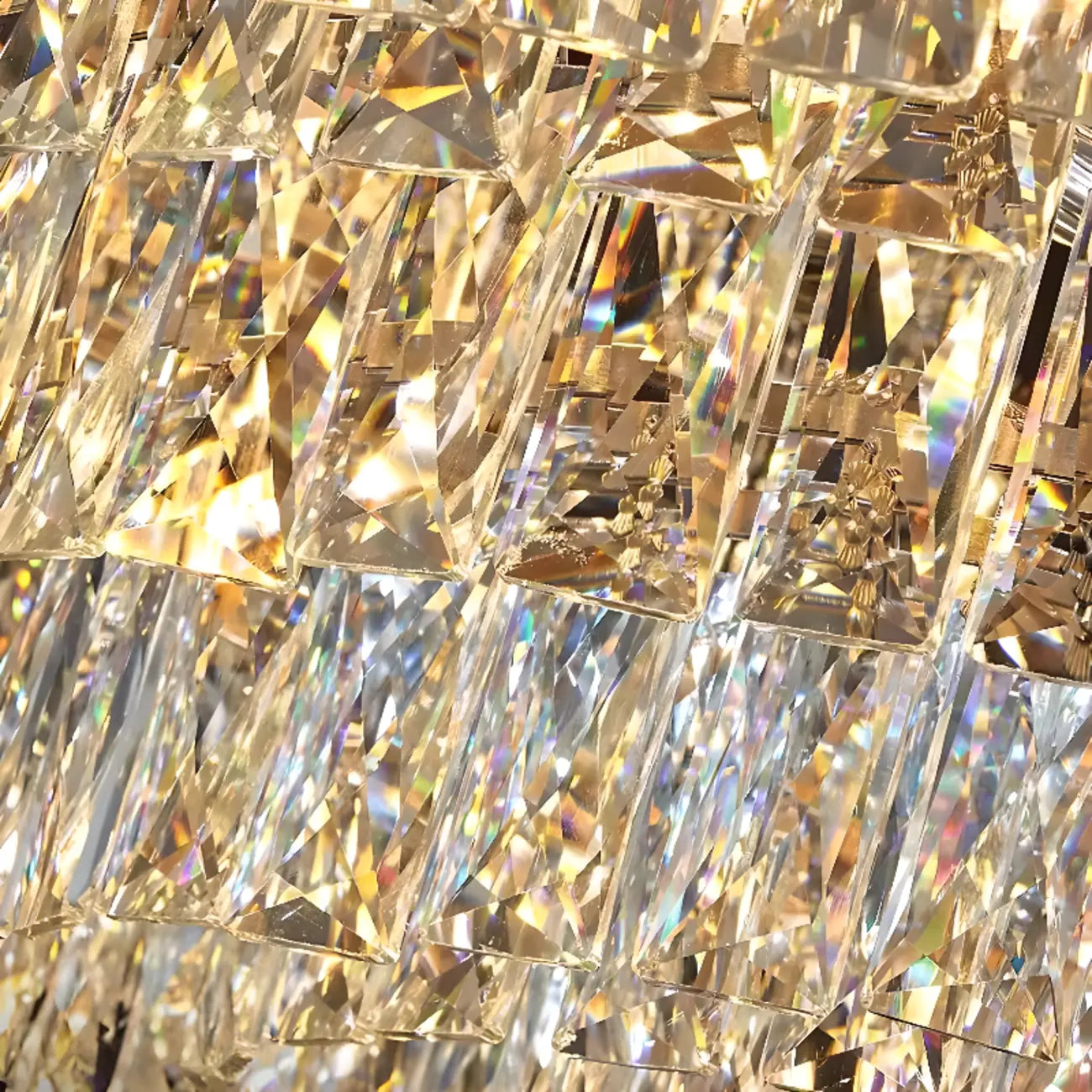 Lustre moderne de luxe en cristal à plusieurs niveaux, réglable