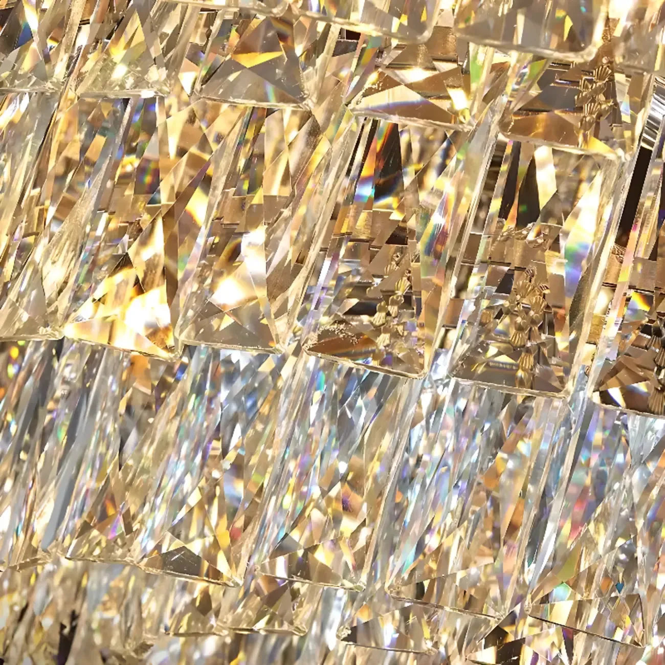 Lustre moderne de luxe en cristal à plusieurs niveaux, réglable