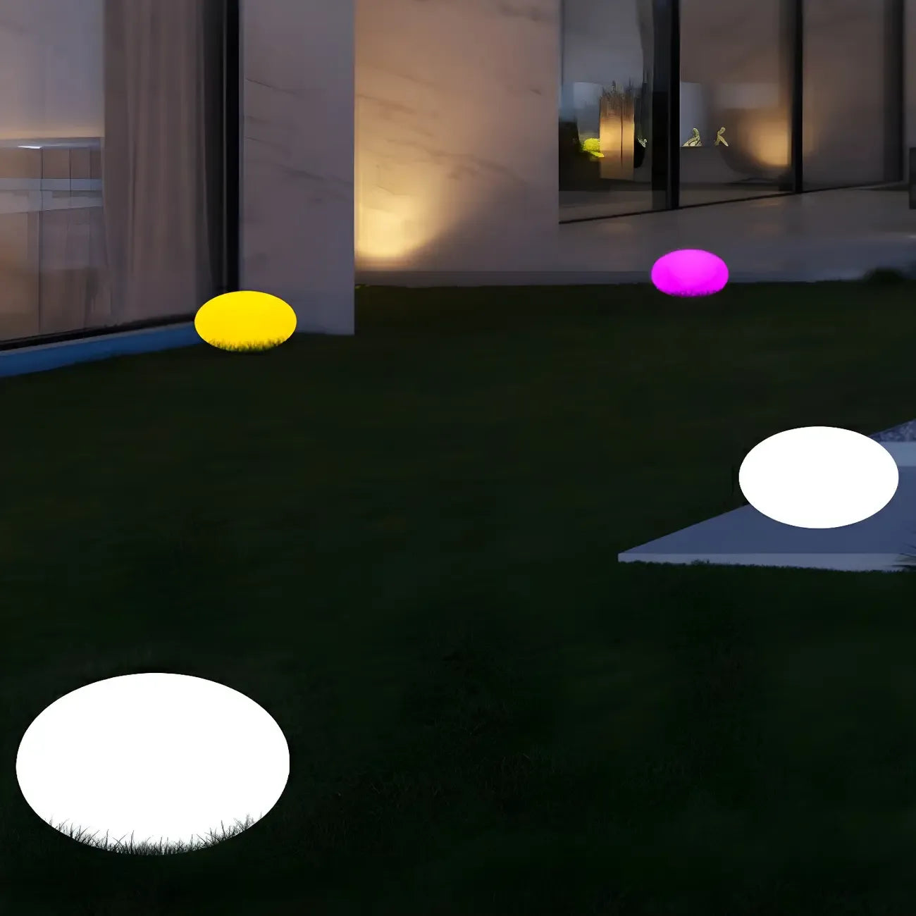 Lampes solaires LED colorées en forme d'œuf pour allée de jardin, idéales pour la décoration extérieure