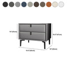 Table de chevet moderne en cuir noir avec tiroirs
