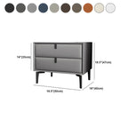 Table de chevet moderne en cuir noir avec tiroirs