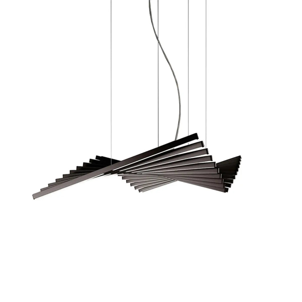 Suspension linéaire élégante en acrylique pour îlot de cuisine avec télécommande
