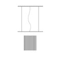 Suspension linéaire élégante en acrylique pour îlot de cuisine avec télécommande