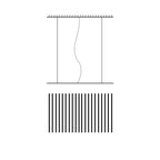 Suspension linéaire élégante en acrylique pour îlot de cuisine avec télécommande