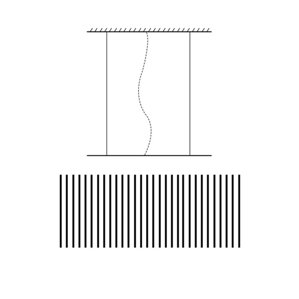 Suspension linéaire élégante en acrylique pour îlot de cuisine avec télécommande