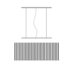 Suspension linéaire élégante en acrylique pour îlot de cuisine avec télécommande