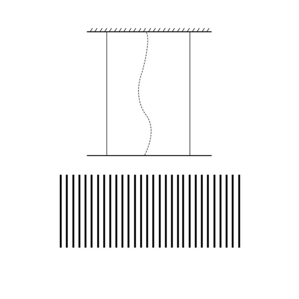 Suspension linéaire élégante en acrylique pour îlot de cuisine avec télécommande