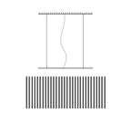 Suspension linéaire élégante en acrylique pour îlot de cuisine avec télécommande