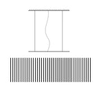 Suspension linéaire élégante en acrylique pour îlot de cuisine avec télécommande