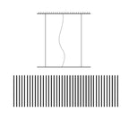 Suspension linéaire élégante en acrylique pour îlot de cuisine avec télécommande