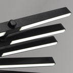 Suspension linéaire élégante en acrylique pour îlot de cuisine avec télécommande