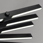 Suspension linéaire élégante en acrylique pour îlot de cuisine avec télécommande
