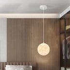 Suspension lumineuse 3D en forme de lune à intensité variable pour une décoration de chevet moderne