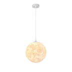 Suspension lumineuse 3D en forme de lune à intensité variable pour une décoration de chevet moderne