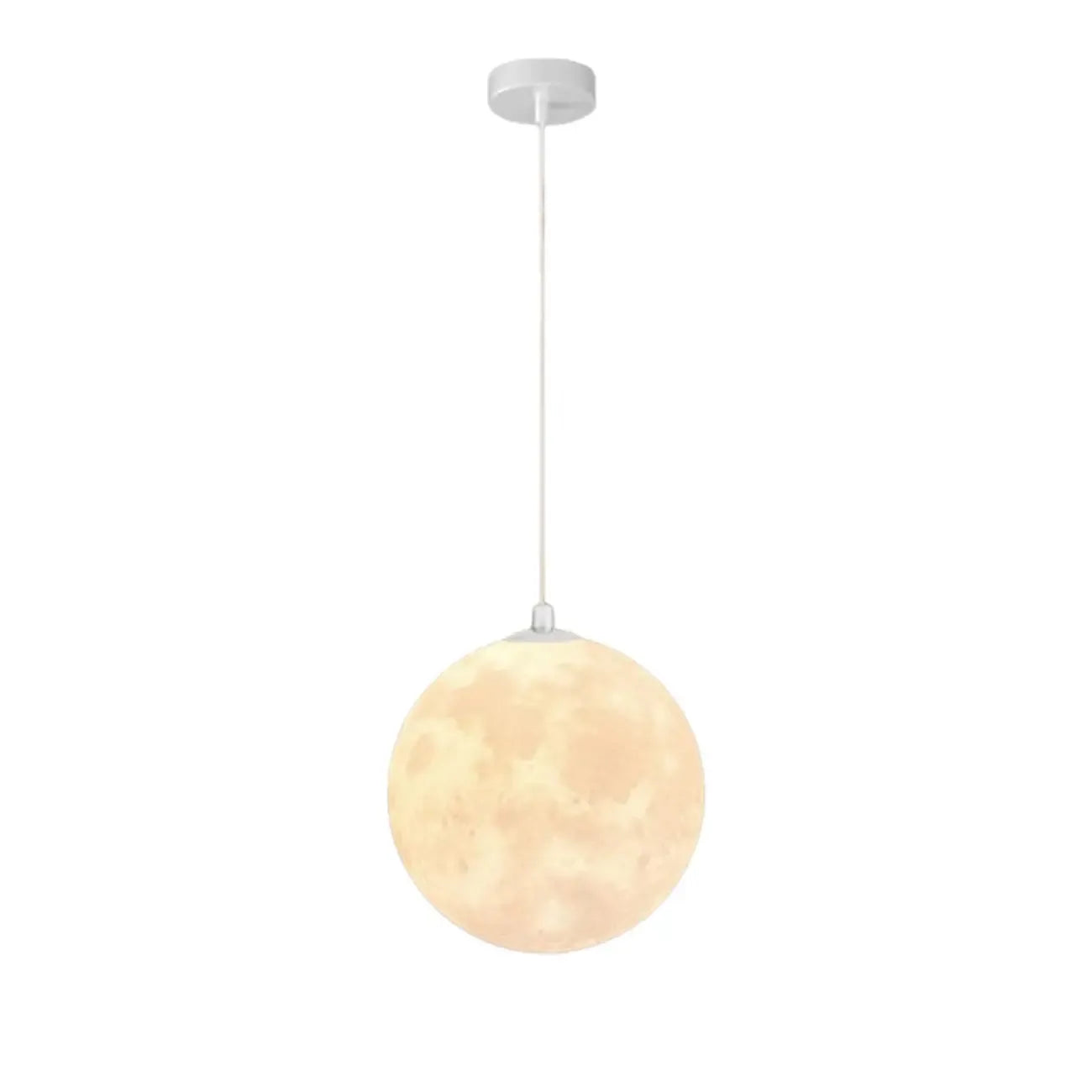 Suspension lumineuse 3D en forme de lune à intensité variable pour une décoration de chevet moderne