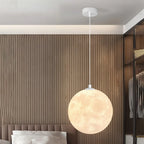 Suspension lumineuse 3D en forme de lune à intensité variable pour une décoration de chevet moderne