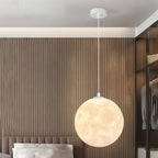 Suspension lumineuse 3D en forme de lune à intensité variable pour une décoration de chevet moderne