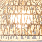 Suspension moderne en bois à 2 lumières, format moyen, idéale pour un îlot de cuisine.