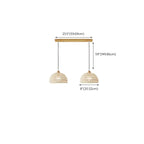 Suspension moderne en bois à 2 lumières, format moyen, idéale pour un îlot de cuisine.