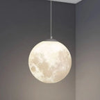 Suspension lumineuse 3D en forme de lune à intensité variable pour une décoration de chevet moderne