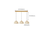 Suspension moderne en bois à 2 lumières, format moyen, idéale pour un îlot de cuisine.