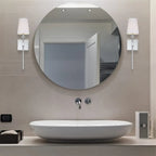 Applique murale cylindrique moderne pour salle de bain avec abat-jour